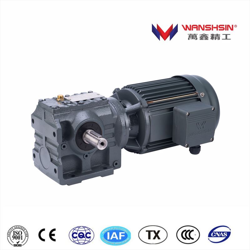Motor helicoidal biselado eléctrico del engranaje de la CA de la serie de Wanshsin K para la industria pesada